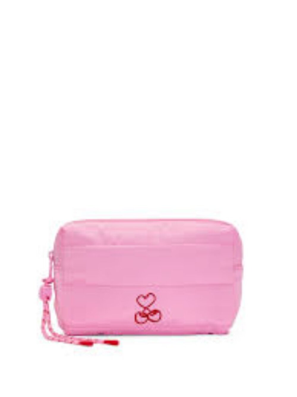 PINK Quilted Puffer Makeup Bag | Cosmetic Case - Picture 2 of 6
